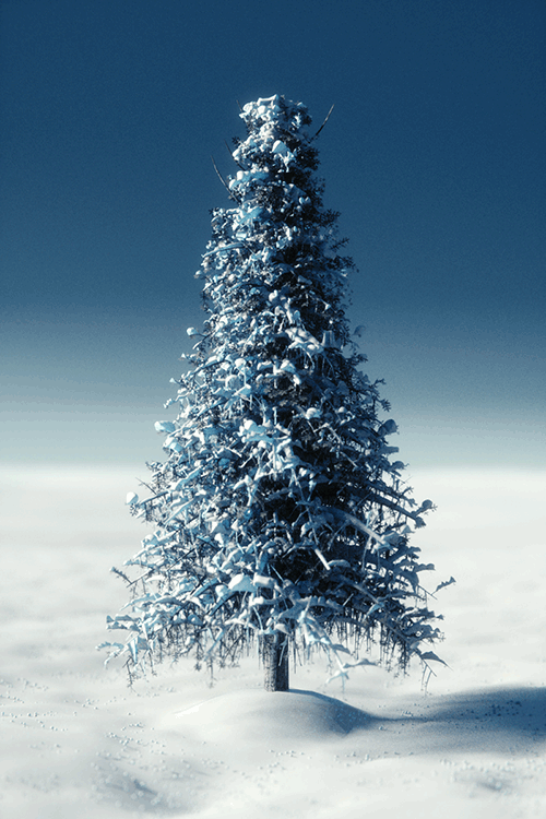 Realistic Christmas tree 3d model. Free download. | Creazilla